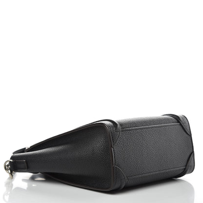 Celine Drummed Calfskin Nano Luggage Black 4 of 8