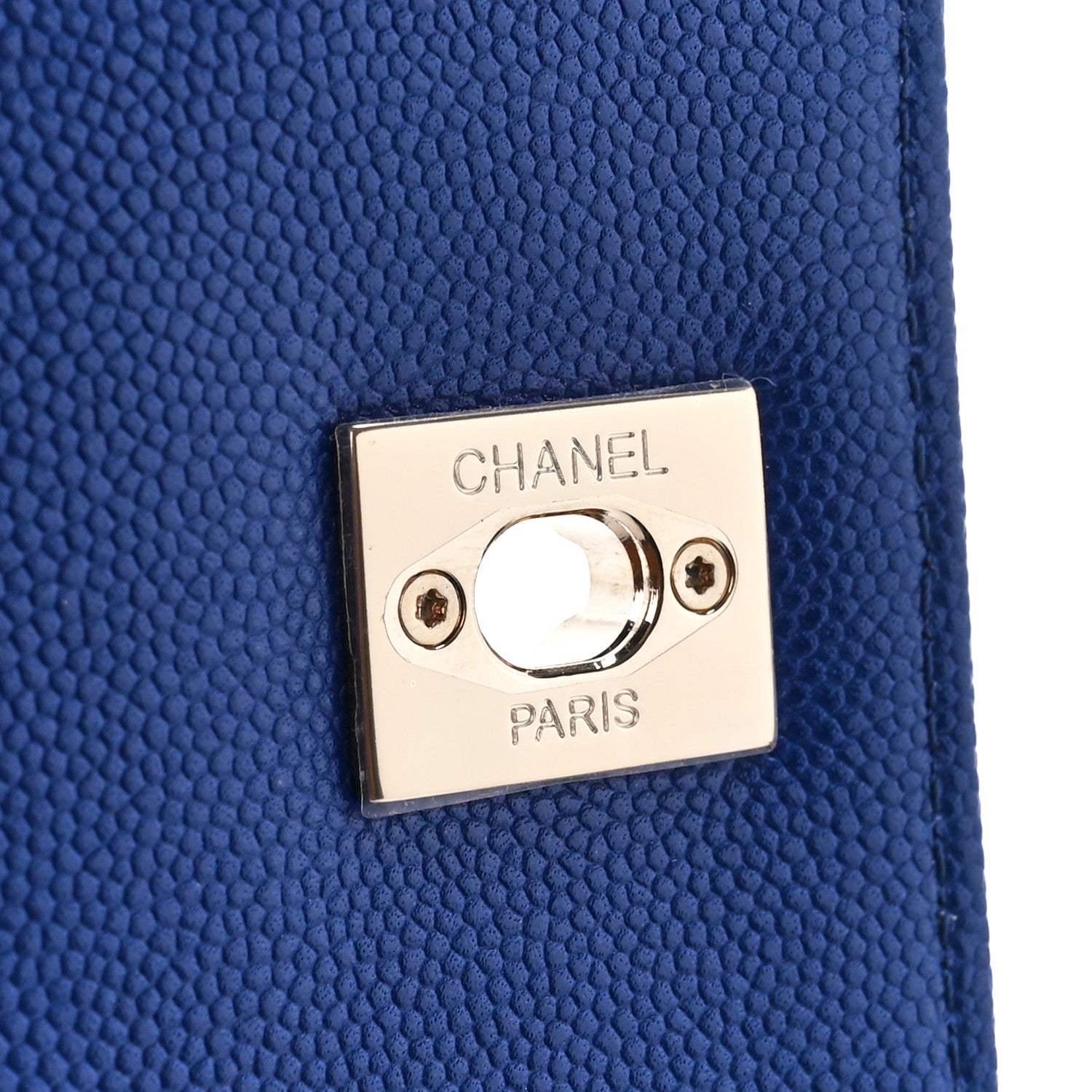 Chanel Caviar Quilted Small Coco Handle Flap Dark Blue 7 of 13