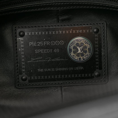 Louis Vuitton Calfskin Monogram Speedy P9 Bandouliere 40 Ultra Black 6 of 10