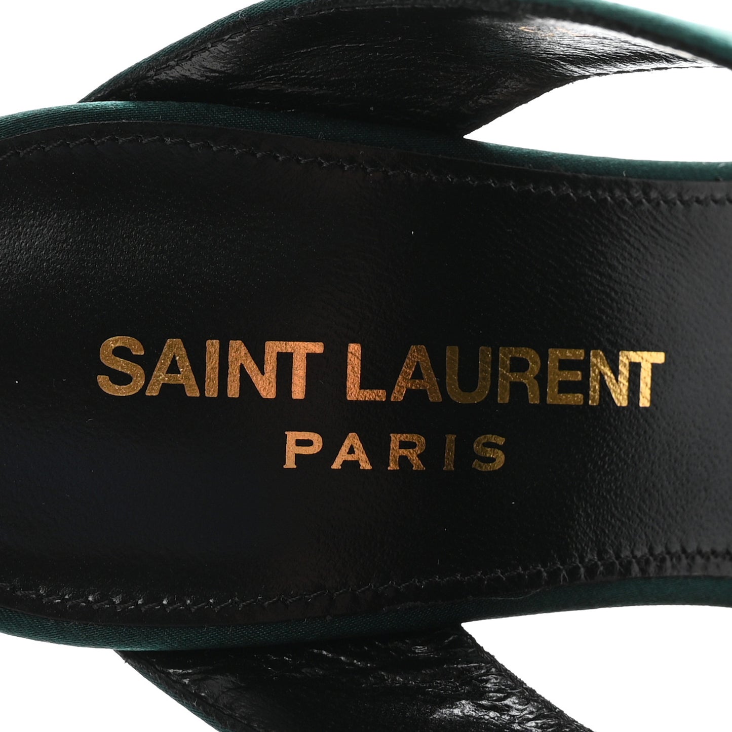 Crepe Satin Martha Mule 110 Sandals 35.5 Dorian Green