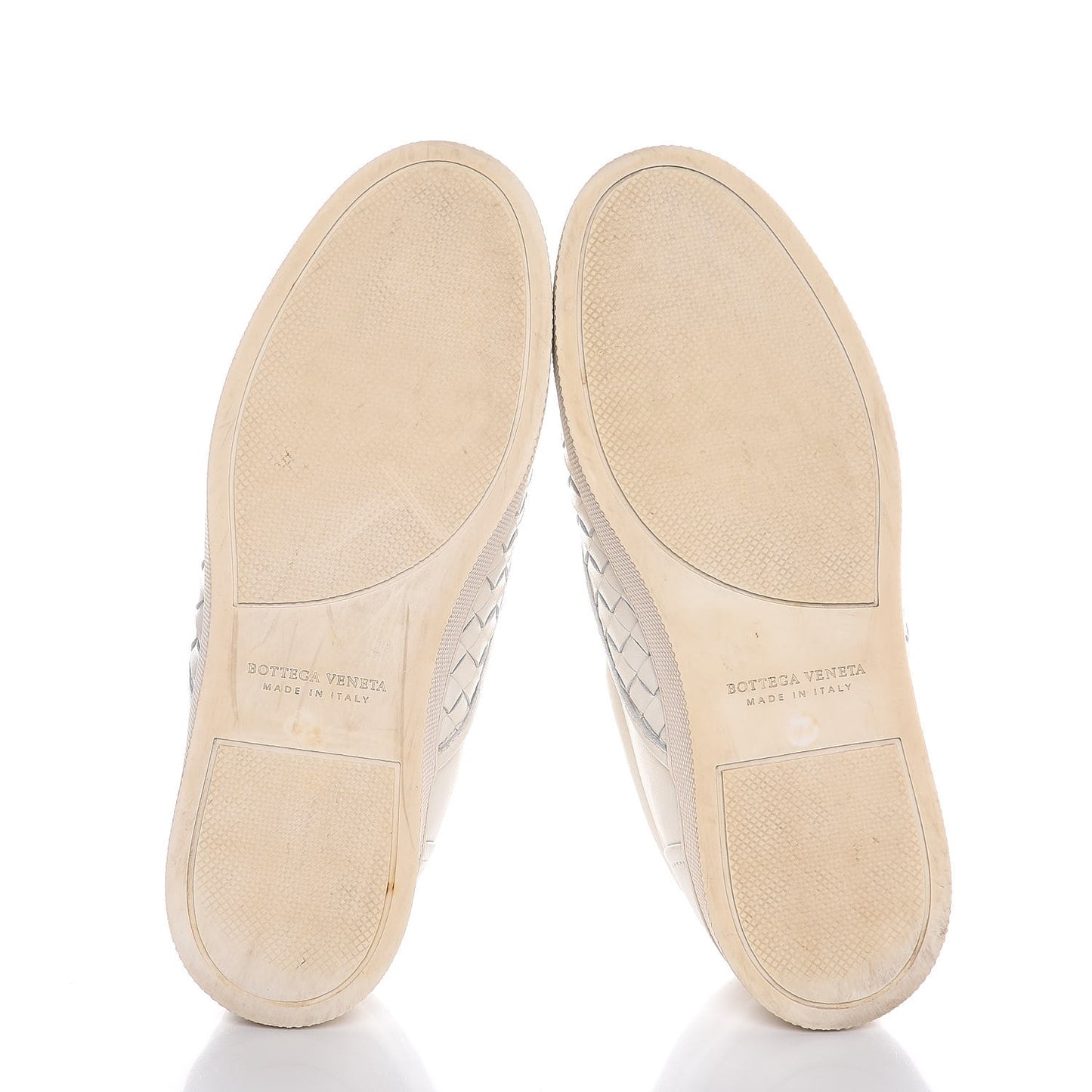 Nappa Intrecciato Slip On Sneakers 37 Bianco White