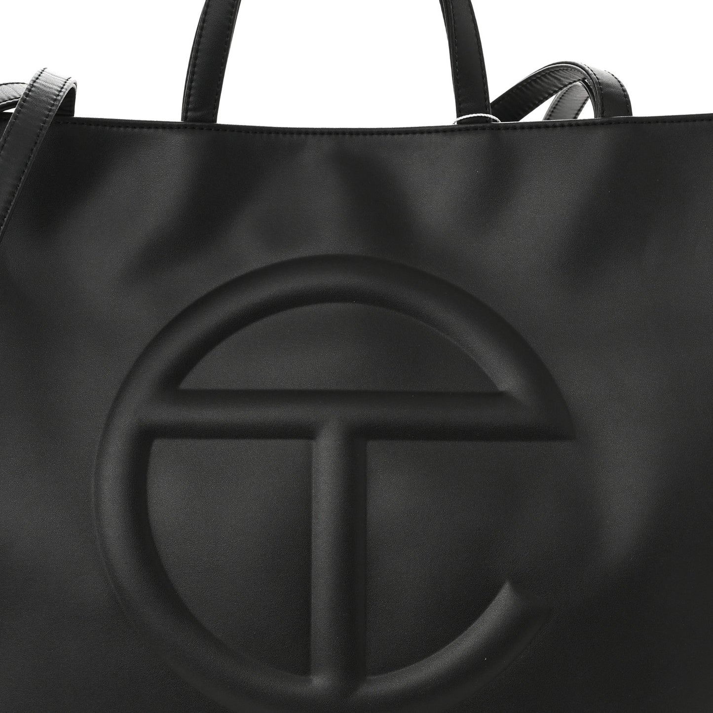Vegan Leather Large Shopping Bag Black