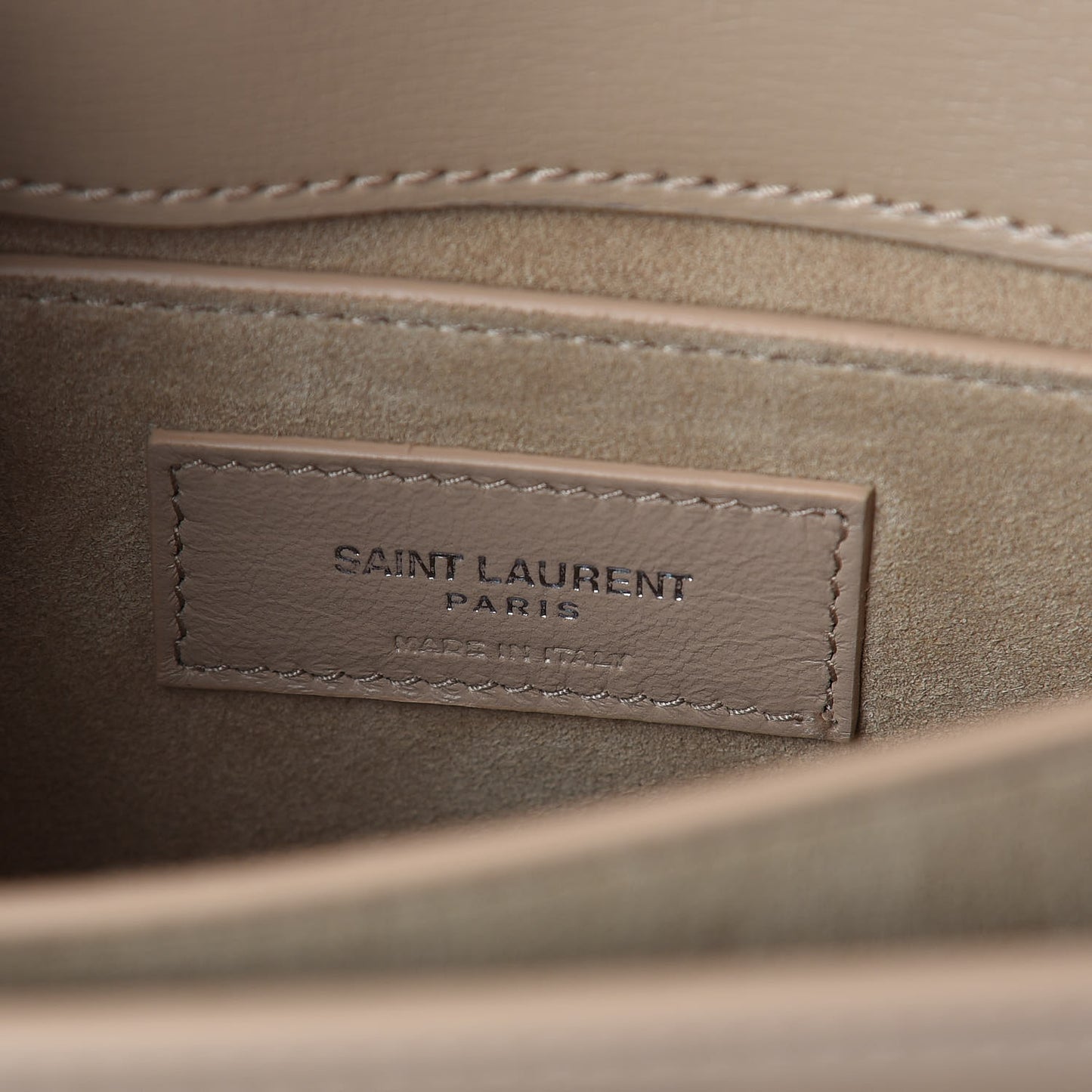 Calfskin Medium Monogram Dark Beige