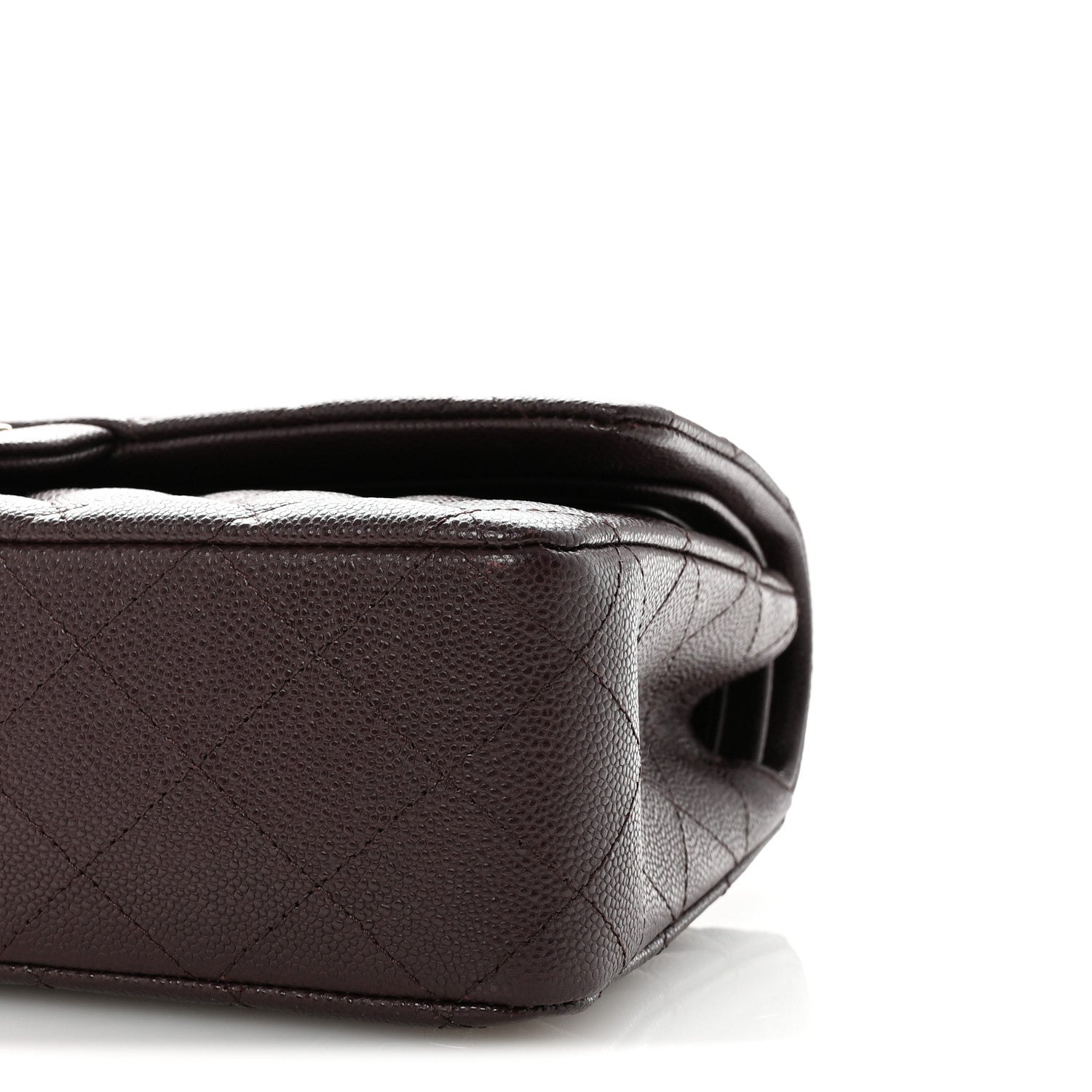 Chanel Caviar Quilted Medium Double Flap Dark Brown 10 of 11