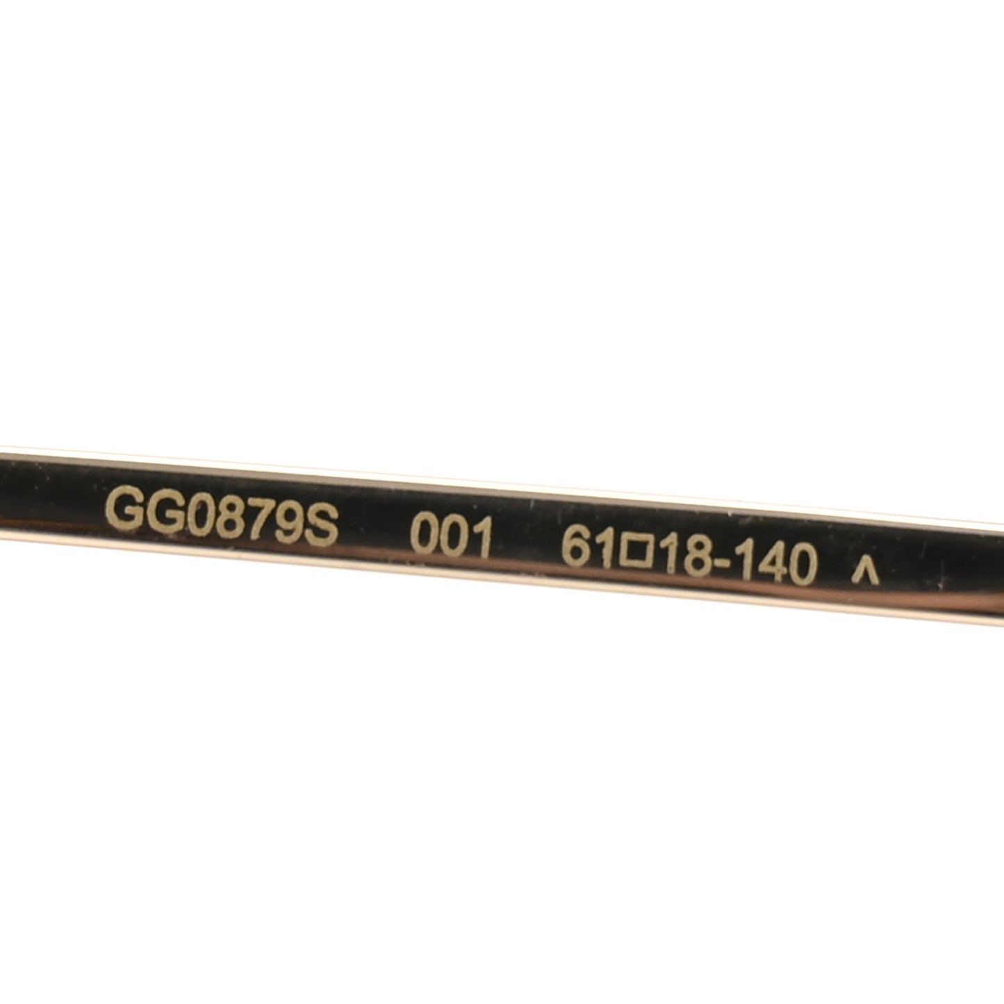 Metal Horsebit Square Frame Sunglasses GG0879S Gold
