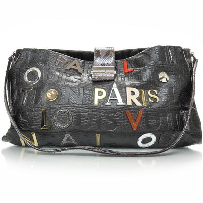Louis Vuitton Python Lambskin Monogram Collage Lutece Grey 1 of 4