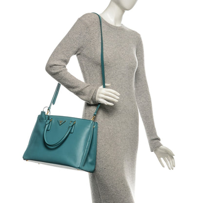 Prada Saffiano Medium Galleria Double Zip Tote Turchese 2 of 7