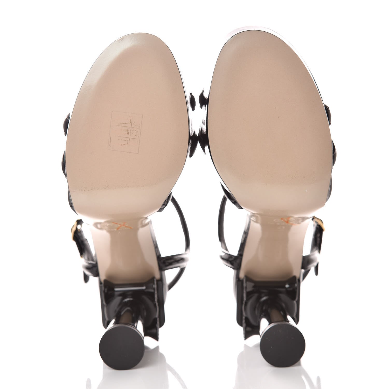 Chanel Patent Crumpled Calfskin Parthenon Platform Sandals 41 Black 5 of 9
