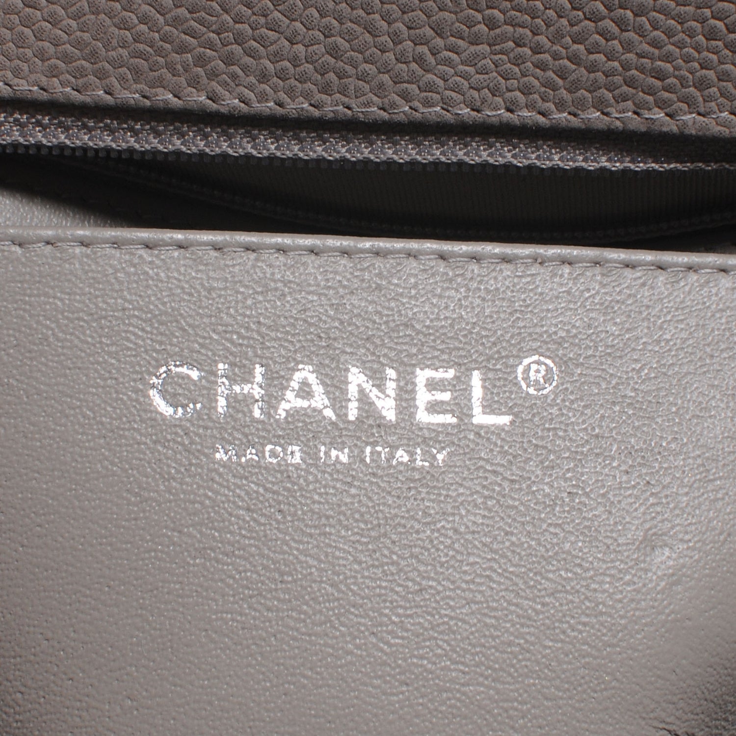 Chanel Caviar Iridescent Quilted Mini Flap Gris 7 of 8