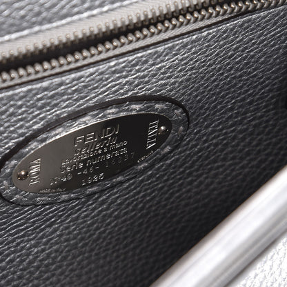 Fendi Cuoio Romano Lux Selleria Medium Peekaboo Iconic Satchel Argento 8 of 9