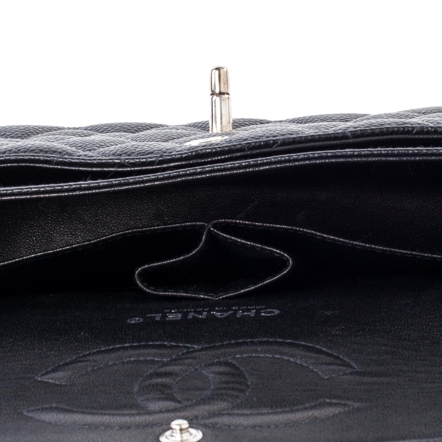 Chanel Caviar Quilted Medium Double Flap Black 9 of 10