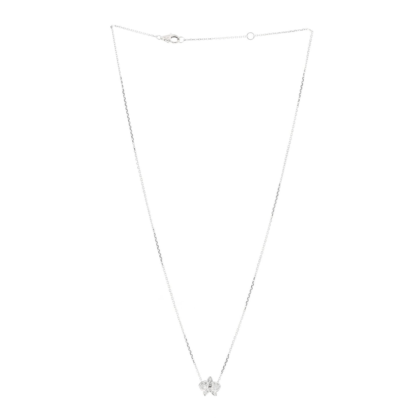 18K White Gold Diamond Caresse D'Orchidees Par Cartier Necklace