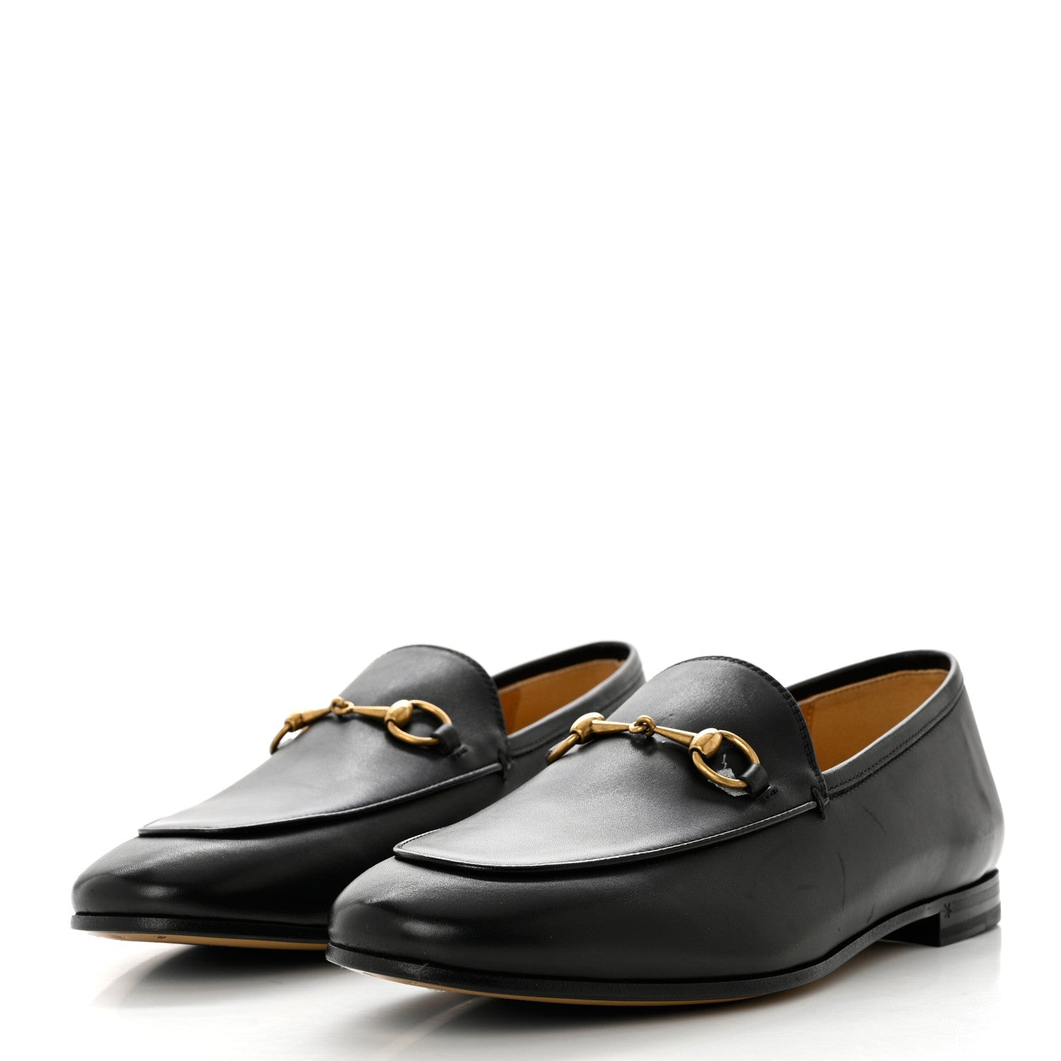 Gucci Lambskin Womens Brixton Horsebit Loafers 39 Black 3 of 9