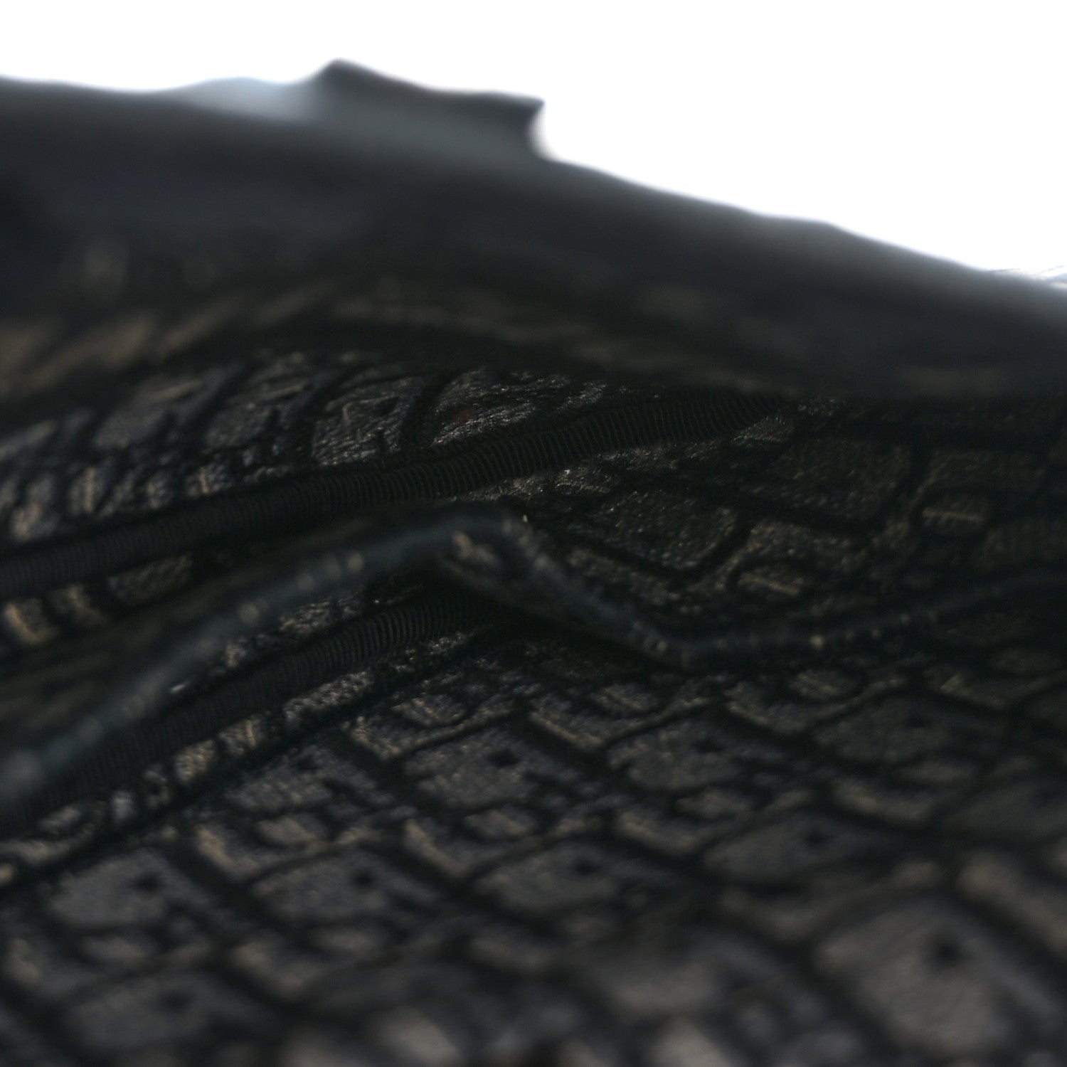 Christian Dior Oblique Embroidered Saddle Bag Blue 5 of 14
