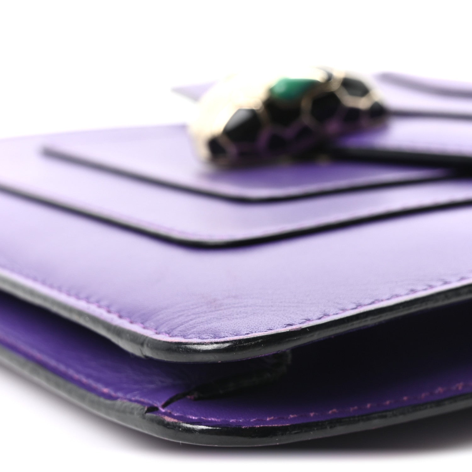 Bulgari Calfskin Small Serpenti Forever Snake Strap Crossbody Bag Amethyst 11 of 11