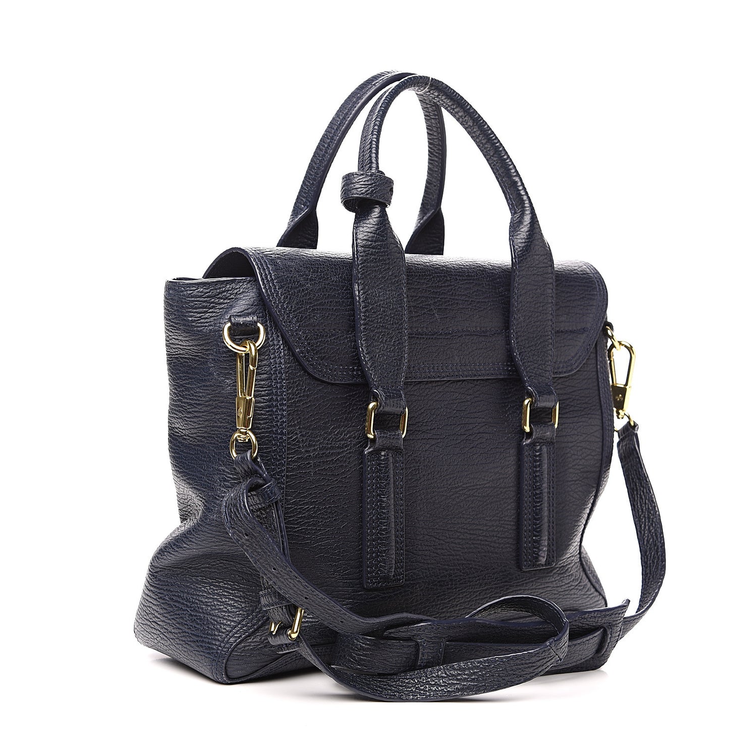 3.1 Textured Calfskin Medium Pashli Satchel Ink