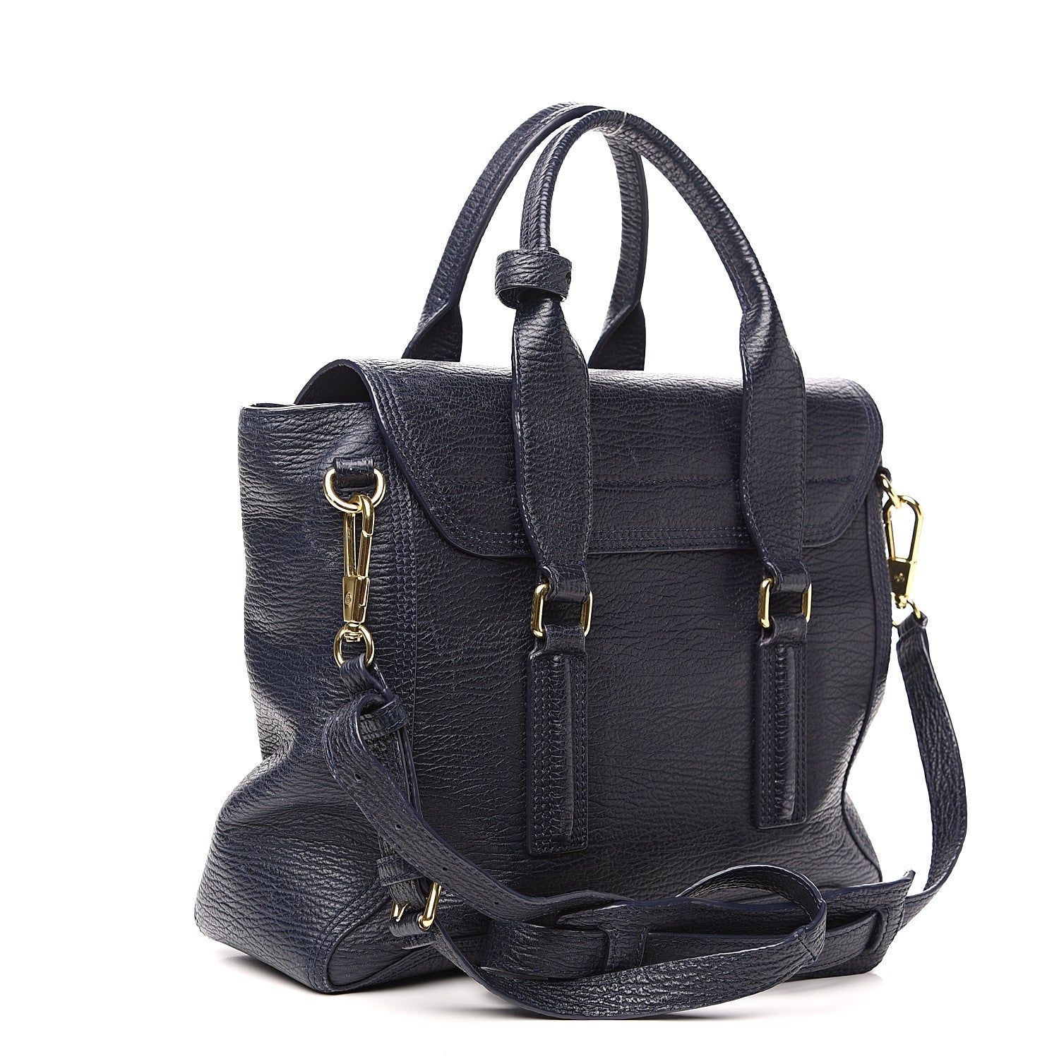 3.1 Phillip Lim 3.1 Textured Calfskin Medium Pashli Satchel Ink 2 of 13