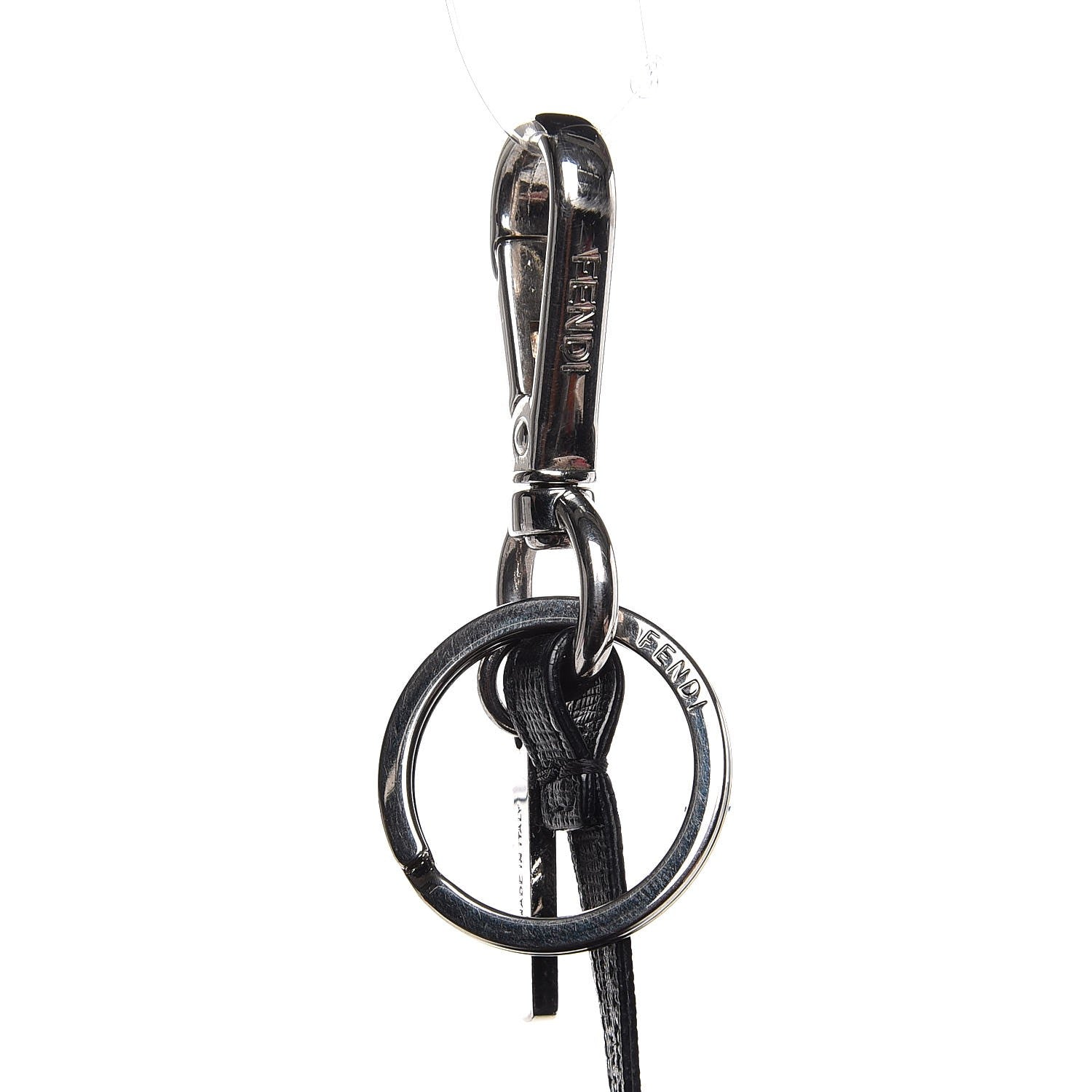 Fendi Vitello Elite Fox Fur Fusto Monster Bag Bug Charm Black Yellow 3 of 4