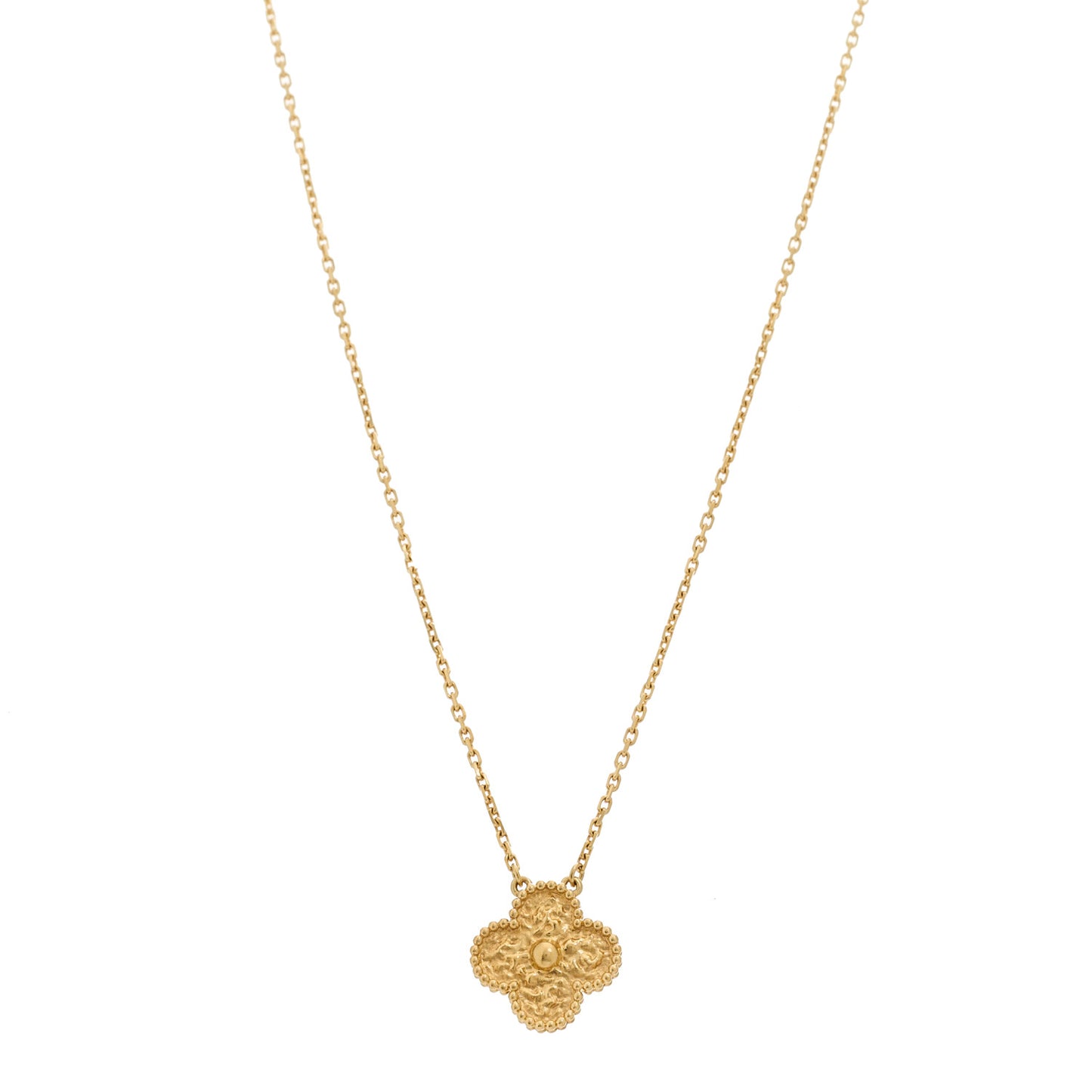 18K Yellow Gold Vintage Alhambra Pendant Necklace