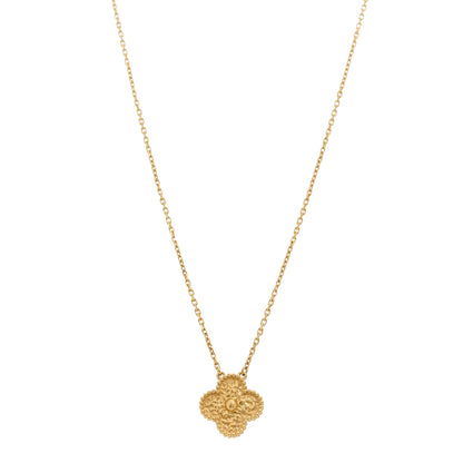 Van Cleef & Arpels 18K Yellow Gold Vintage Alhambra Pendant Necklace 1 of 5