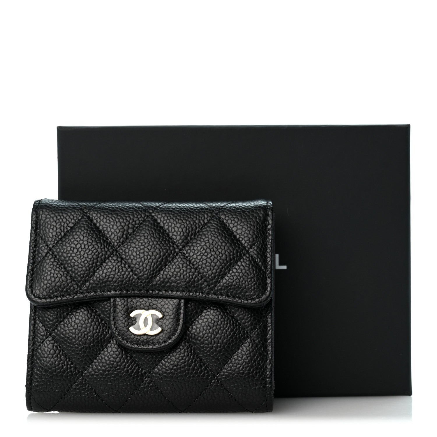 Chanel Caviar Quilted Compact Flap Wallet Black 9 of 9
