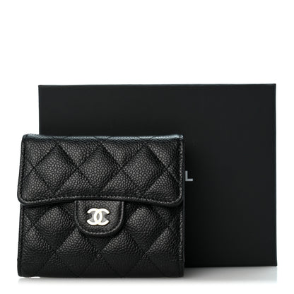 Chanel Caviar Quilted Compact Flap Wallet Black 9 of 9