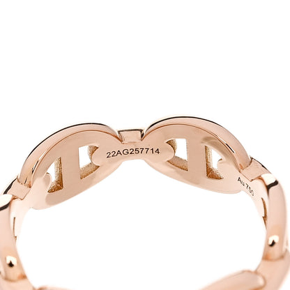 Hermes 18K Rose Gold PM Chaine d'Ancre Enchainee Ring 50 5.25 7 of 9