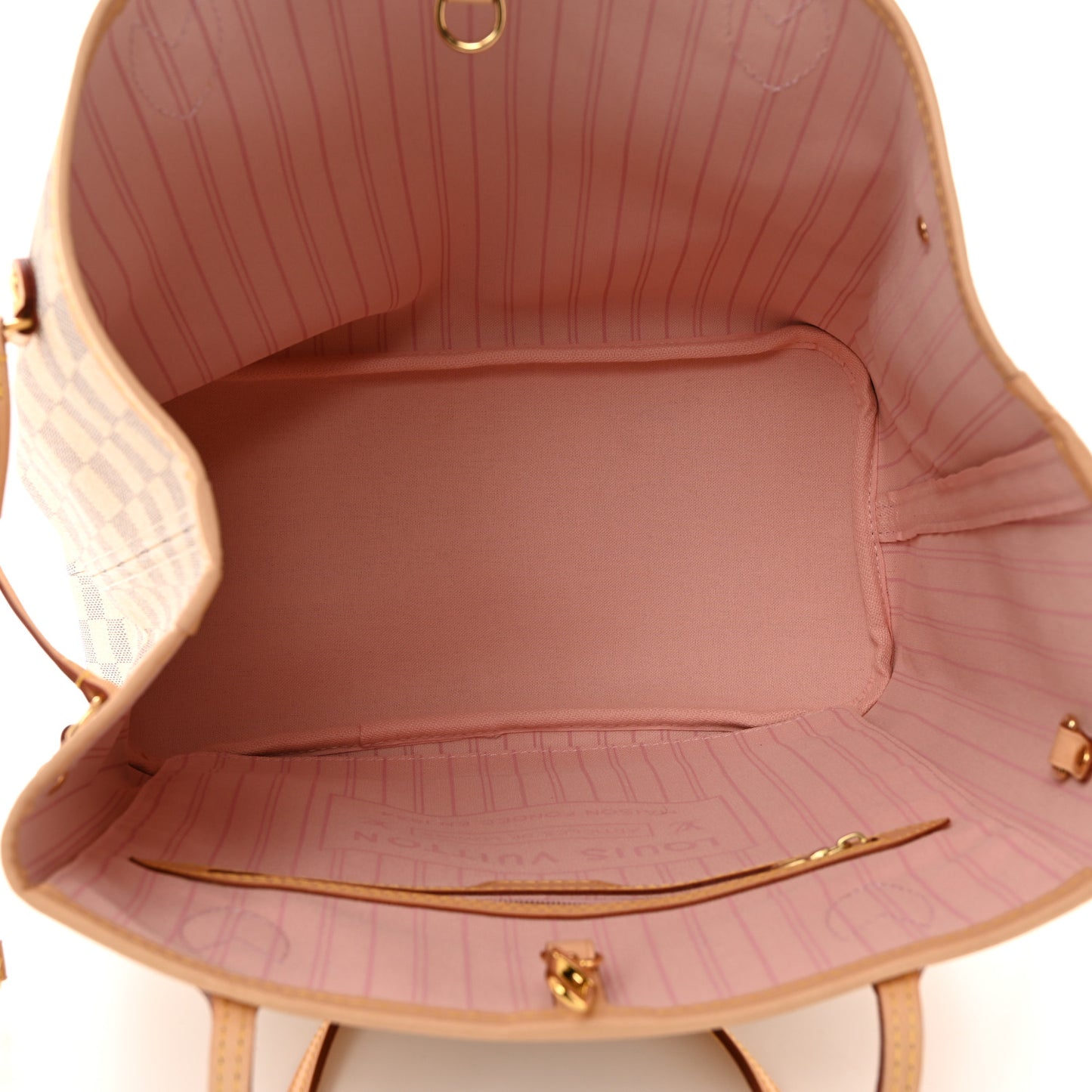 LOUIS VUITTON Damier Azur Neo Neverfull MM Rose Ballerine