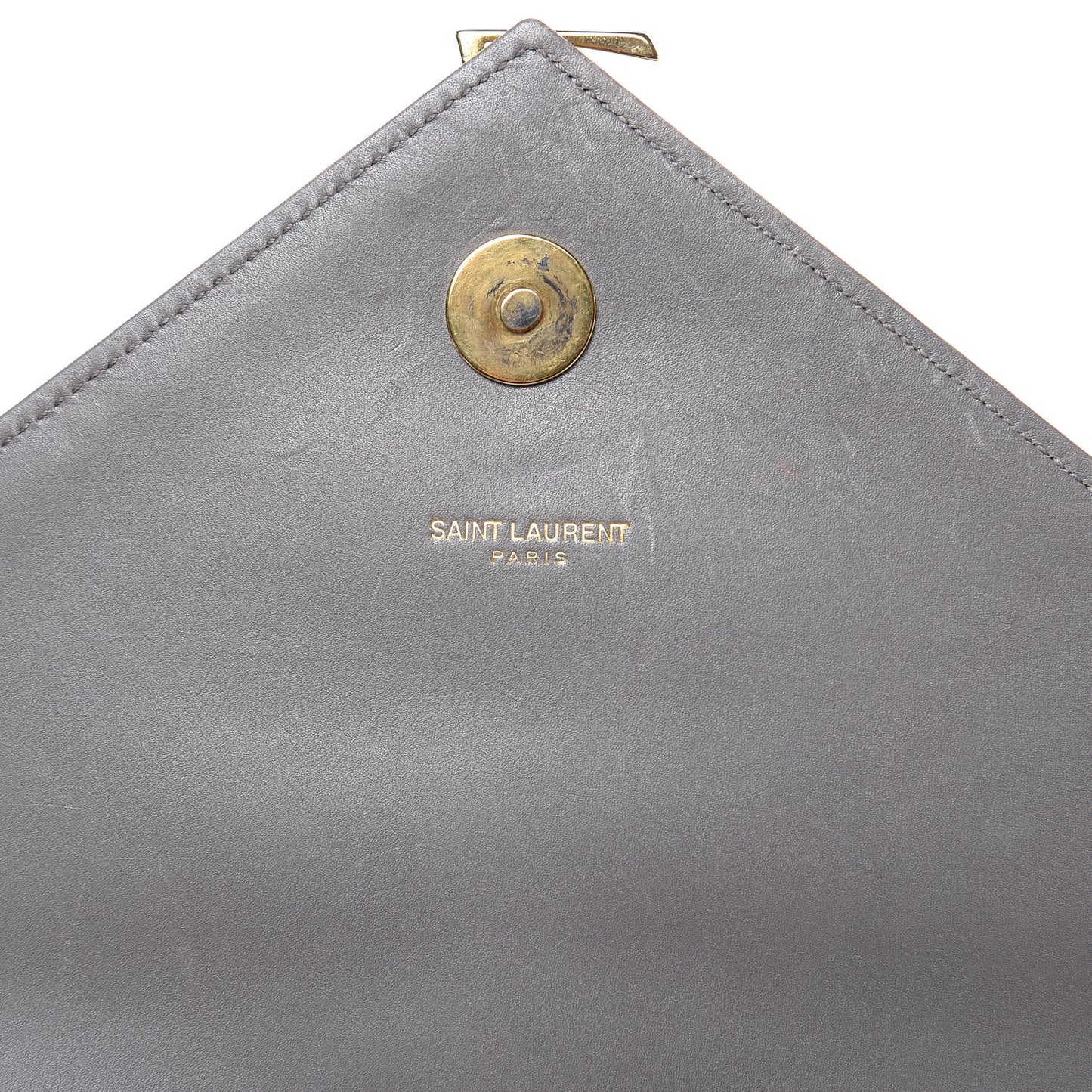 Smooth Calfskin Matelasse Large Monogram Satchel Fog