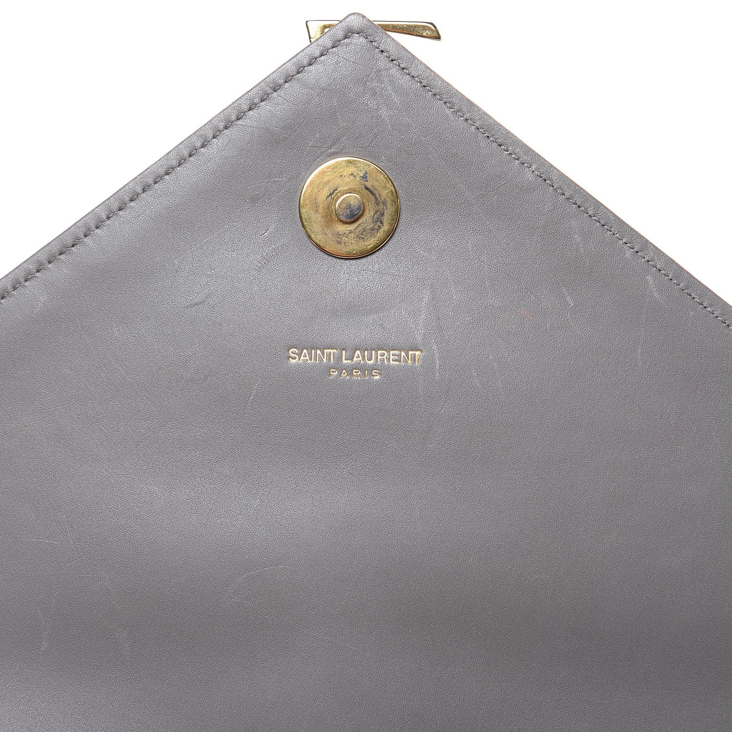 Saint Laurent Smooth Calfskin Matelasse Large Monogram Satchel Fog 7 of 15