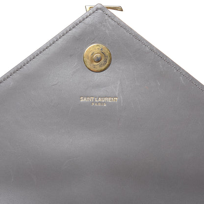 Saint Laurent Smooth Calfskin Matelasse Large Monogram Satchel Fog 7 of 15