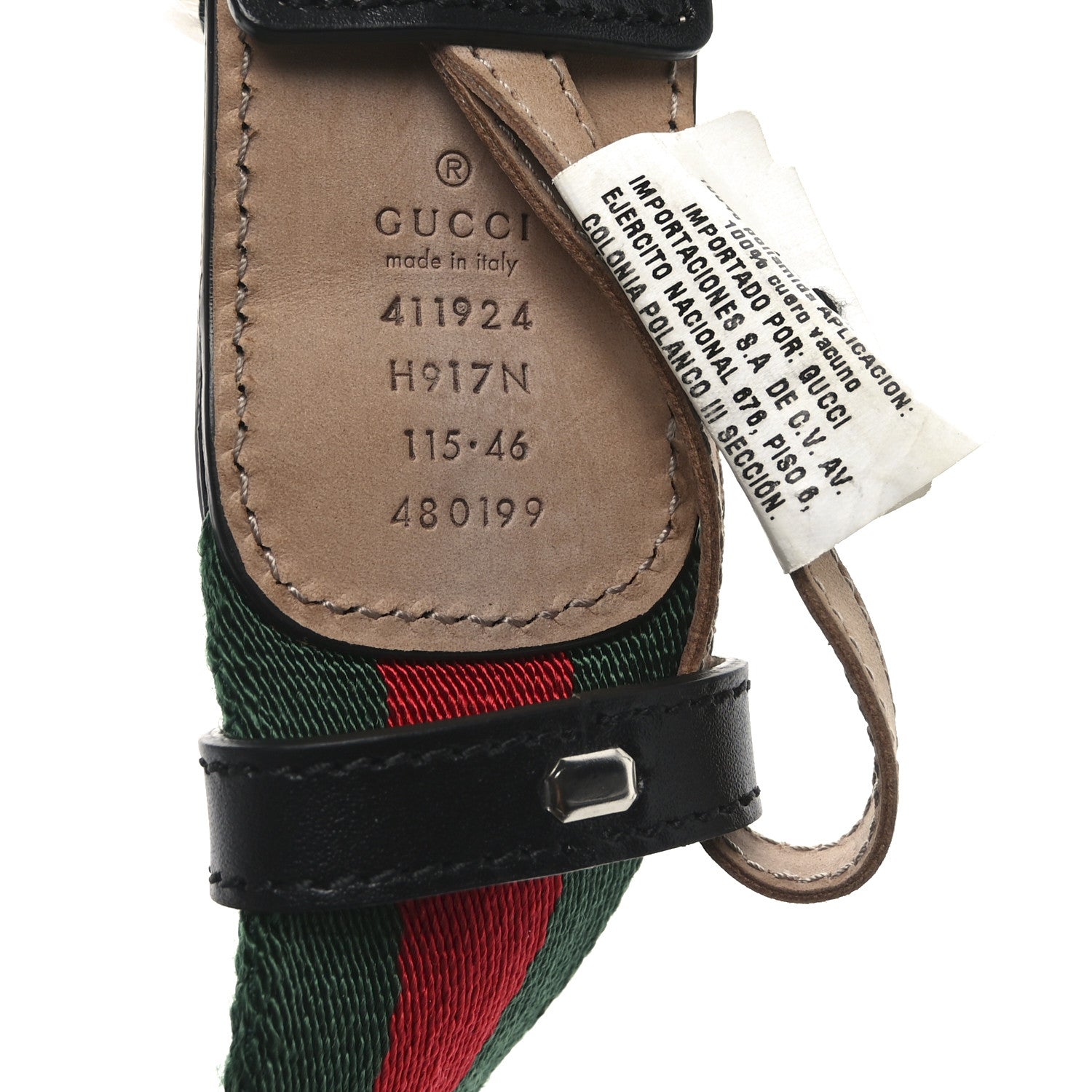 Gucci Calfskin Web Interlocking G Belt 115 46 Black 5 of 5