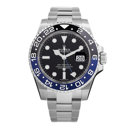 Rolex Stainless Steel 40mm Oyster Perpetual Date GMT Master II Batman Watch Black 116710BLNR 1 of 5