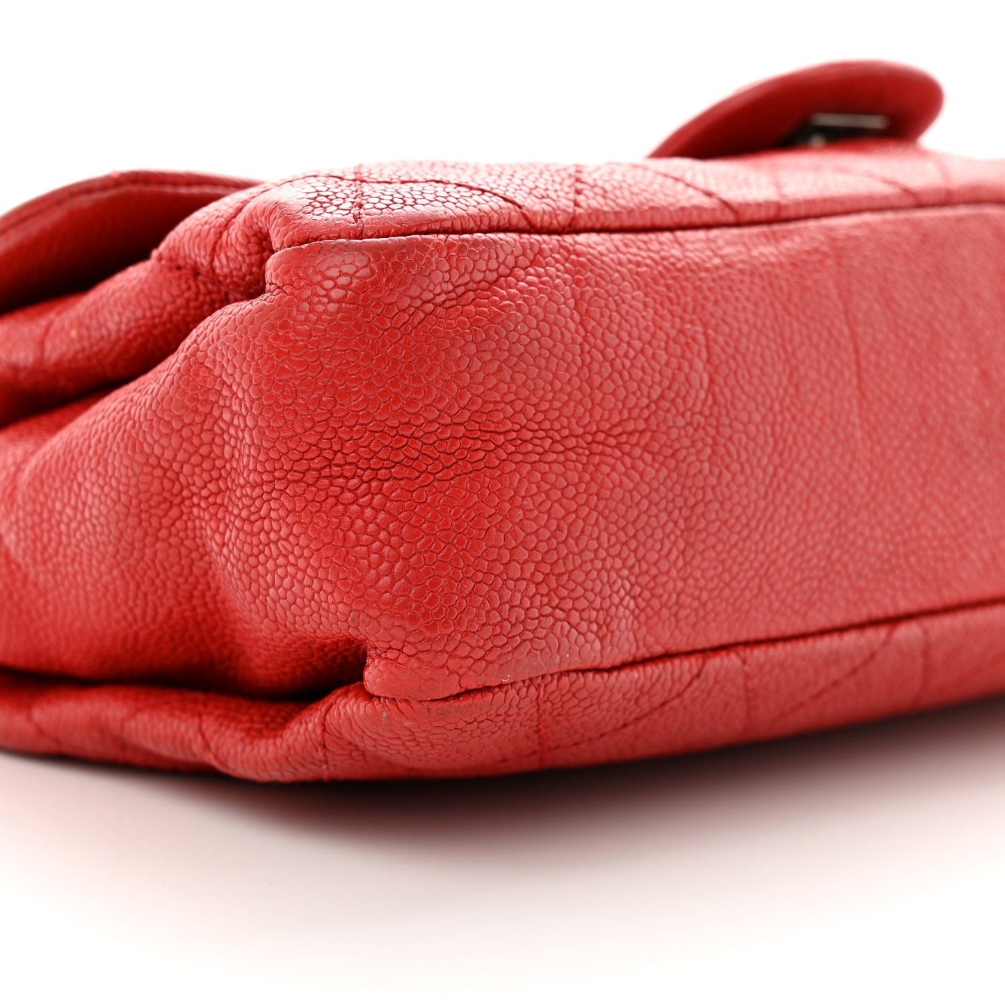 Caviar Quilted Medium Simply CC Flap Red