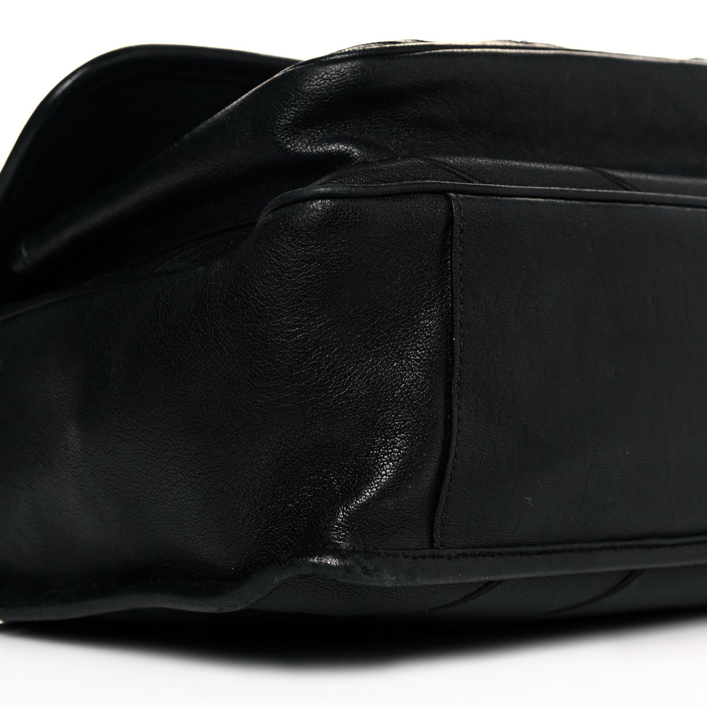 Calfskin Matelasse Monogram Microstud Medium Niki Chain Satchel Black