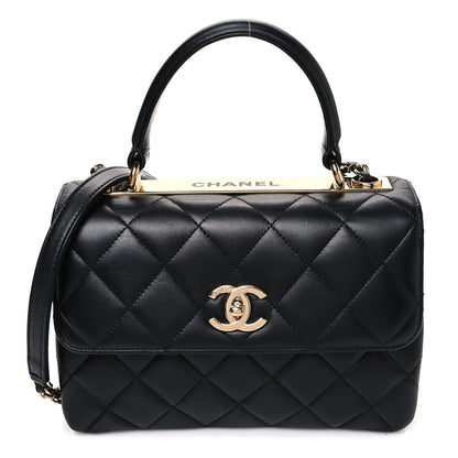 Chanel Lambskin Quilted Small Trendy CC Dual Handle Flap Bag Black 1 of 12