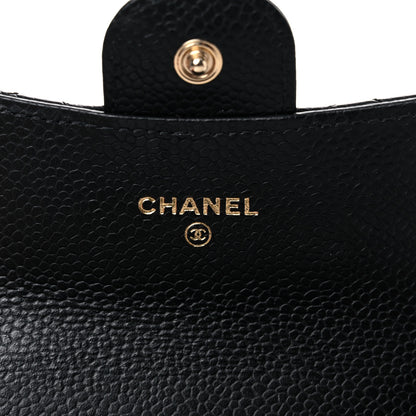 Chanel Caviar Quilted Flap Card Holder Wallet Black 12 of 19