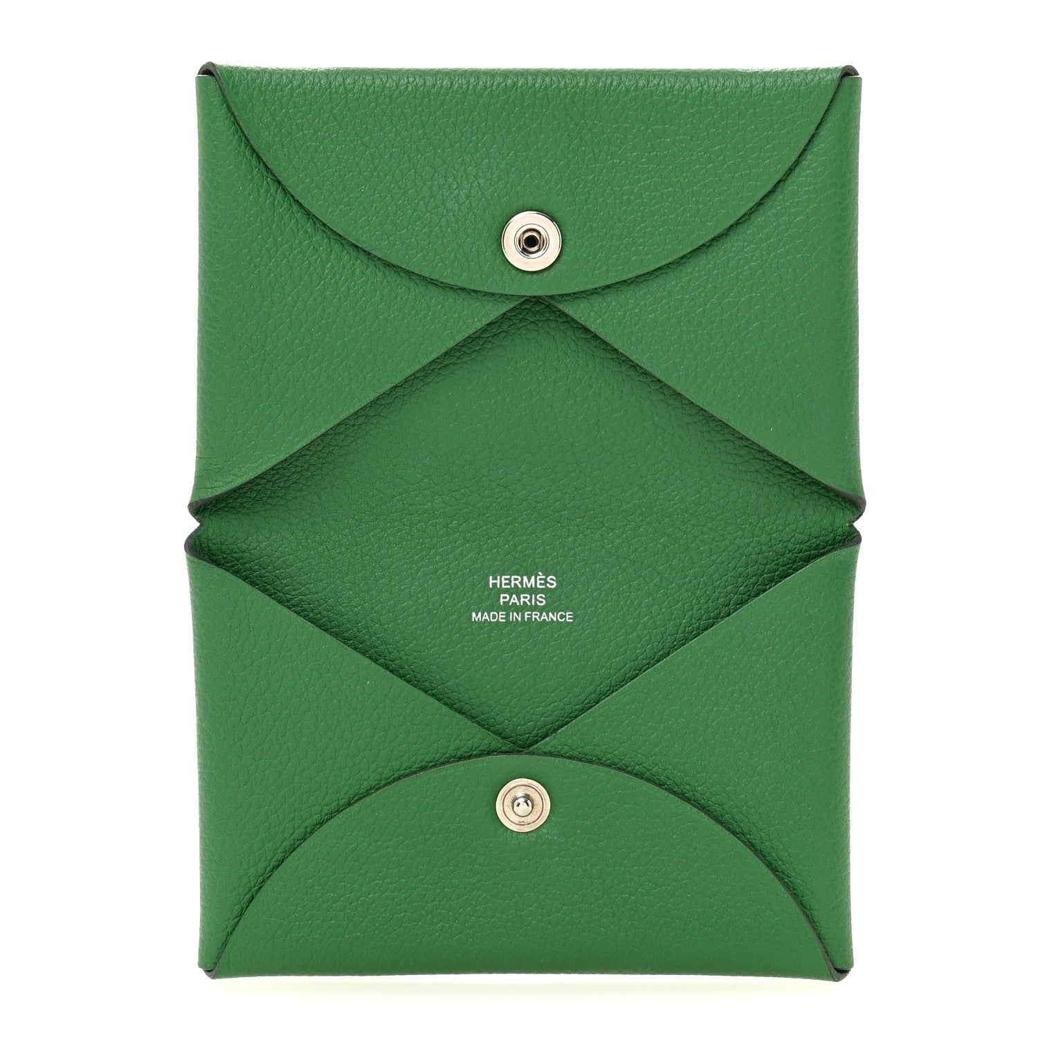 Hermes Evercolor Calvi Card Case Vert Vertigo 5 of 10