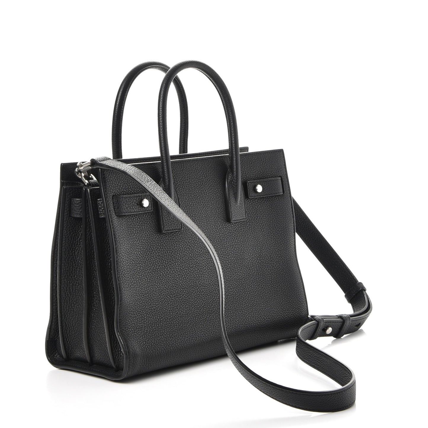Grained Calfskin Baby Sac De Jour Souple Black