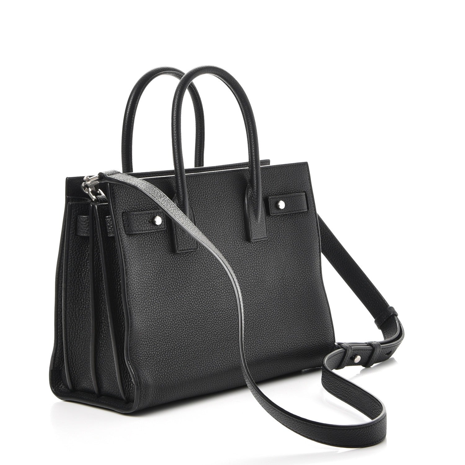 Saint Laurent Grained Calfskin Baby Sac De Jour Souple Black 4 of 8