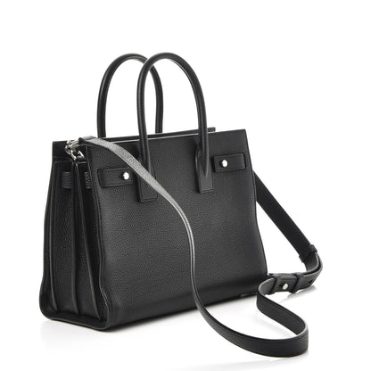 Saint Laurent Grained Calfskin Baby Sac De Jour Souple Black 4 of 8