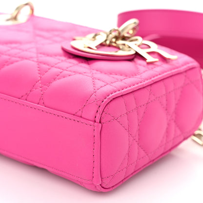 Christian Dior Lambskin Cannage Small Lady D-Joy Fuchsia 10 of 10