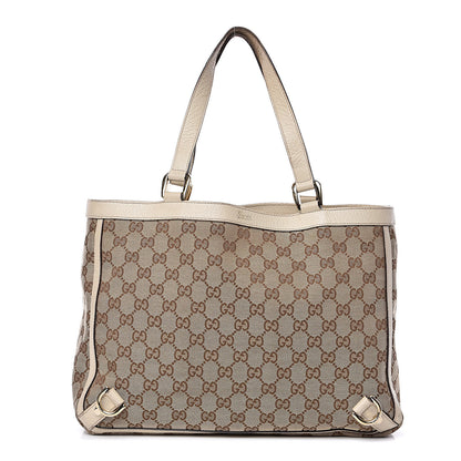 Gucci Monogram Medium Abbey Tote White 1 of 14