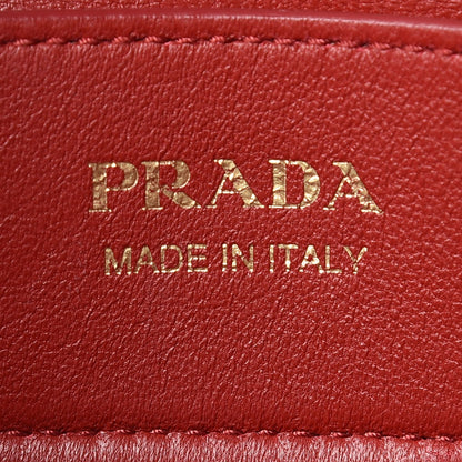 Prada Saffiano Cuir Medium Double Bag Black Fuoco 7 of 23
