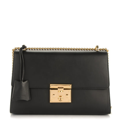 Gucci Moon Calfskin Medium Padlock Shoulder Bag Black 1 of 7