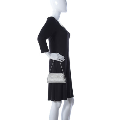 Judith Leiber Swarovski Crystal Minaudiere Clutch Silver 2 of 9