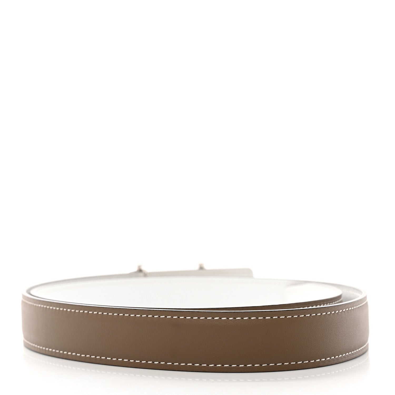 Hermes Epsom Swift 24mm Gamma Belt 85 Etoupe White 3 of 6