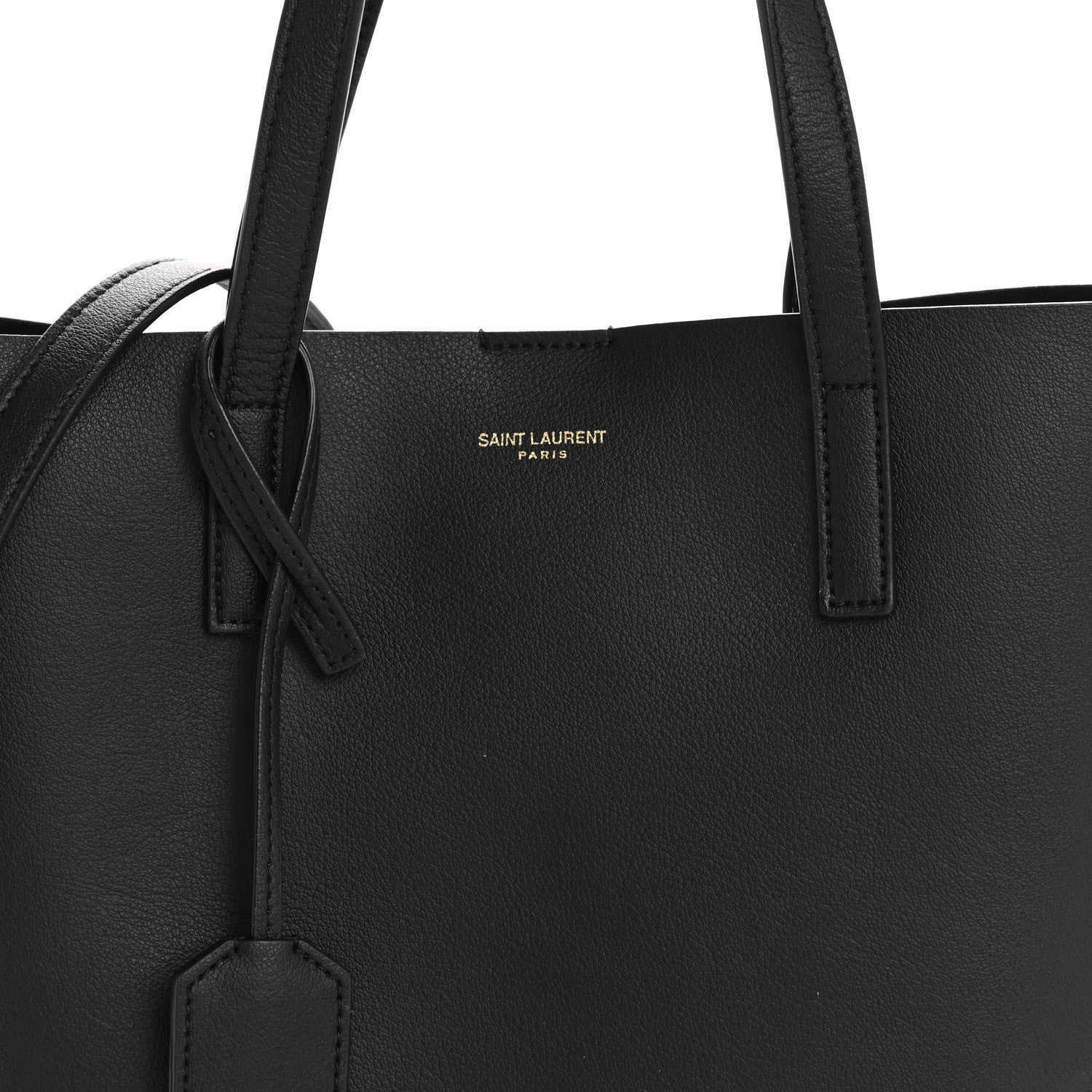 Saint Laurent Calfskin Toy Shopping Tote Black 9 of 13