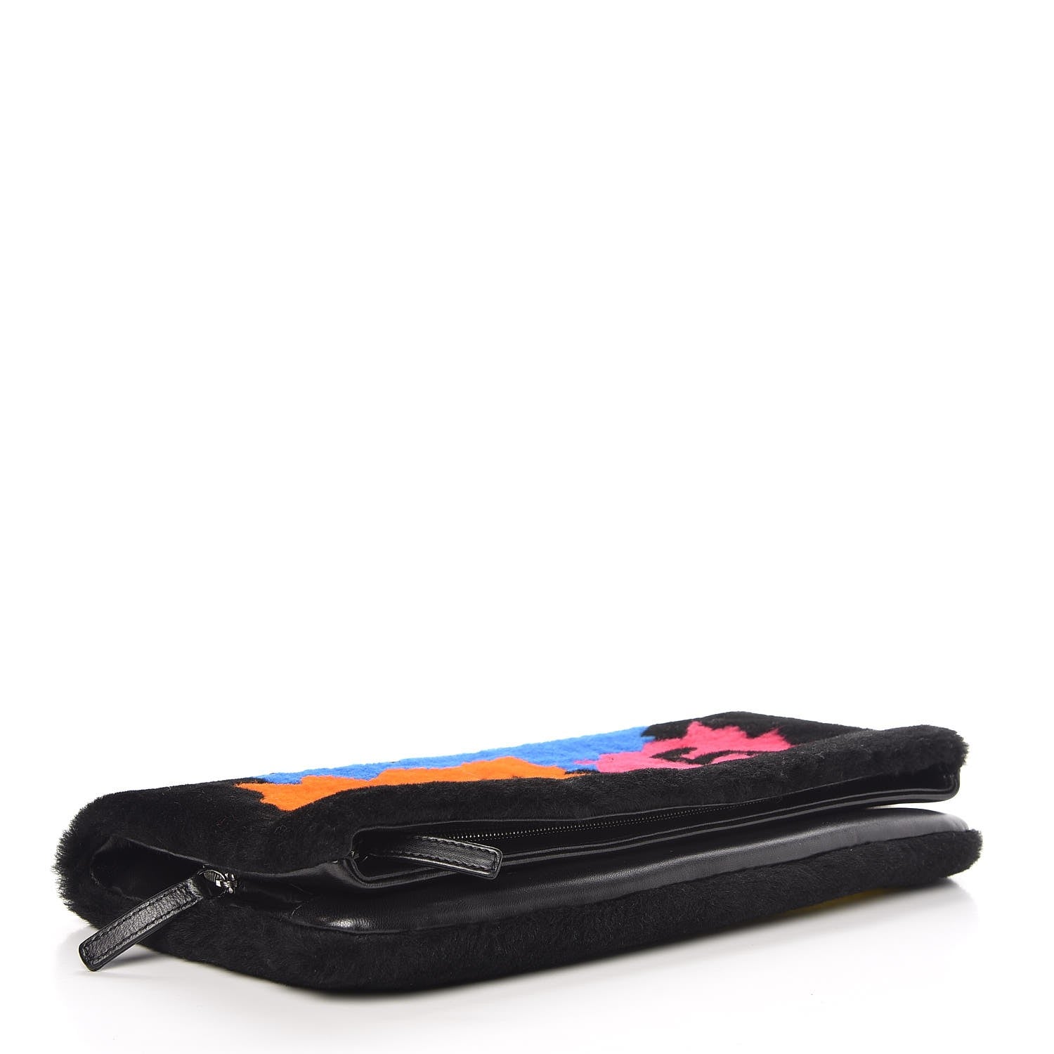 Chanel Shearling Lambskin 100% Clutch Black 4 of 7