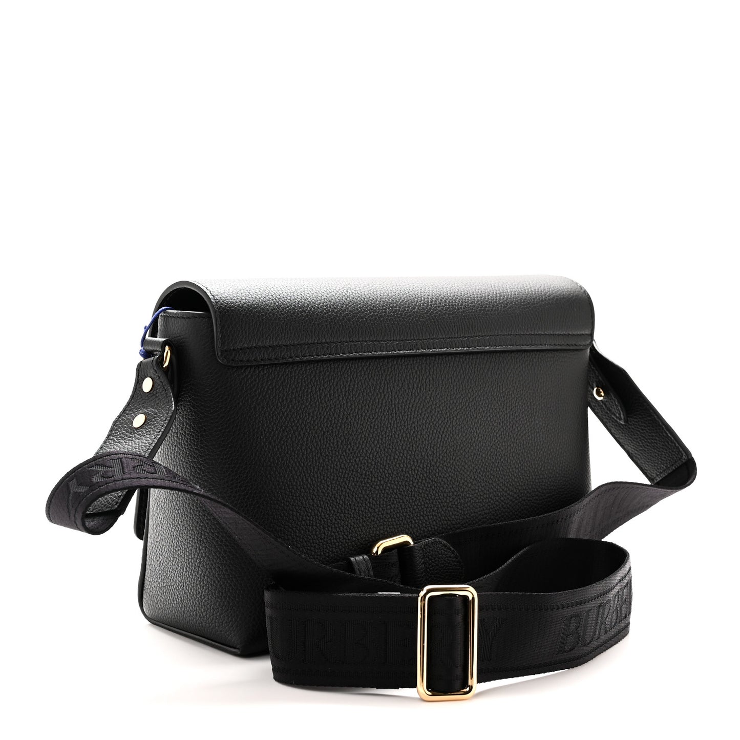 Grainy Calfskin Vintage Check Medium Note Crossbody Bag Black Post Red
